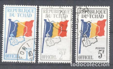 Sellos: Tchad 1966 Flags, Maps, used   AE.188 - Foto 1