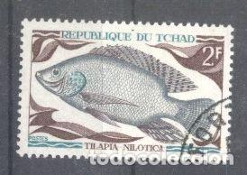 Sellos: Tchad 1969 Fish, used   AE.185 - Foto 1