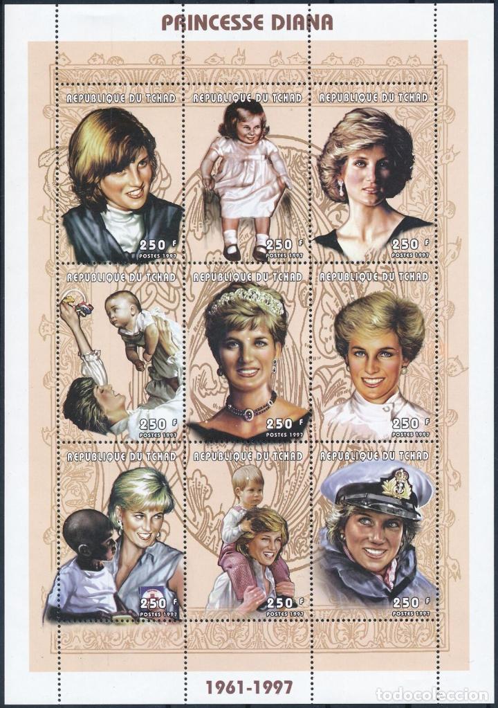 Sellos: Tchad 1997 Ivert 828/36 *** Homenaje a Lady Diana Spencer - Princesa de Gales - Foto 1 - 267236409