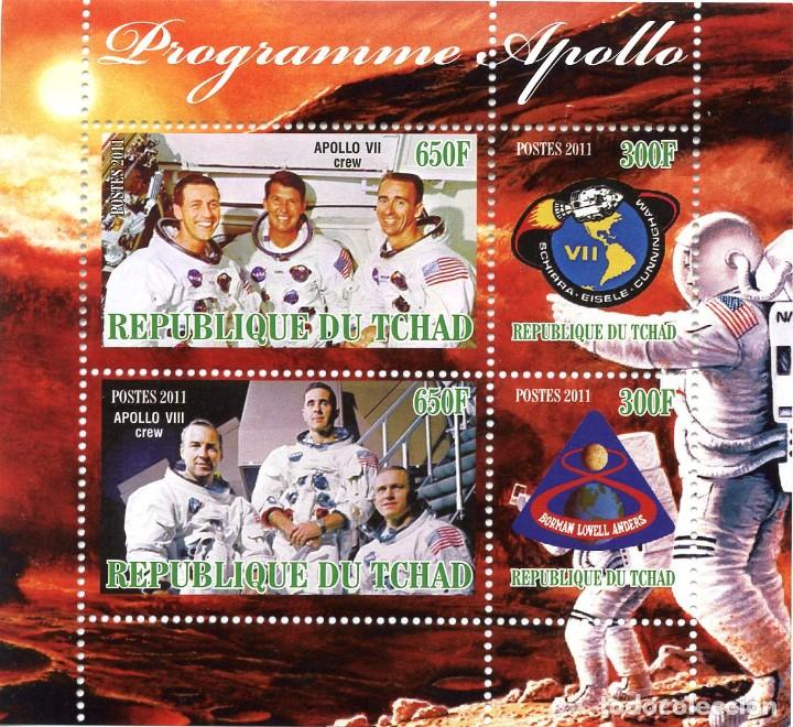 Sellos: TCHAD CHAD 2011 SHEET MNH PROGRAMA APOLO APOLLO PROGRAM ESPACIO SPACE ESPACE ASTRONAUTAS ASTRONAUTS - Foto 1