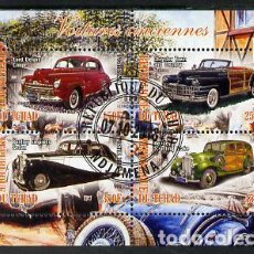Sellos: TCHAD CHAD 2013 SHEET USED MNH COCHES CLASICOS AUTOMOVILES CARS VOITURES AUTOMOBILI AUTOMOBILES. Lote 362884420