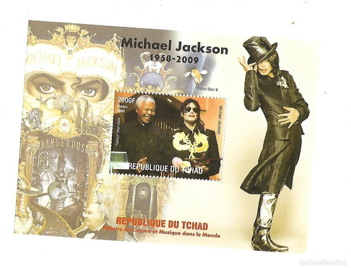 Sellos: Bloque de 1 sello CHAD &rdquo;MICHAEL JACKSON&rdquo; - Foto 1