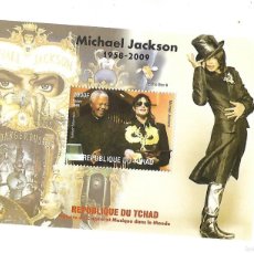Sellos: BLOQUE DE 1 SELLO CHAD ”MICHAEL JACKSON”