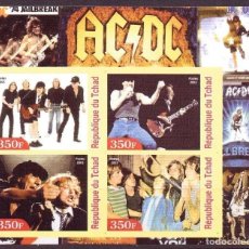 Sellos: TCHAD CHAD 2003 SHEET MNH IMPERF AC/DC ACDC SINGERS MUSIC CANTANTES MUSICA. Lote 400329254