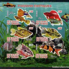 Sellos: TCHAD CHAD 2011 SHEET MNH IMPERF FAUNA MARINA FISHES PECES POISSONS PESCI FISCHEN PEIXES MARINE LIFE. Lote 402414309