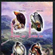 Sellos: TCHAD CHAD 2012 SHEET MNH IMPERF FAUNA FAUCONS HAWKS HALCONES FALKEN AVES RAPACES BIRDS OF PREY. Lote 402496994