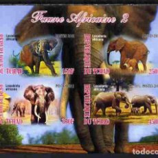 Sellos: TCHAD CHAD 2012 SHEET MNH IMPERF FAUNA MAMIFEROS ELEPHANTS ELEFANTES ELEFANTI ELEFANTEN WILDLIFE. Lote 403173379