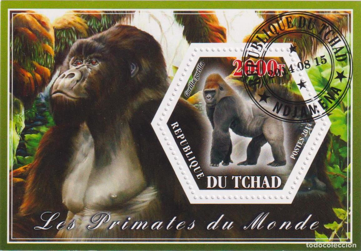 Sellos: Chad 2014 Primates Mono U - Foto 1