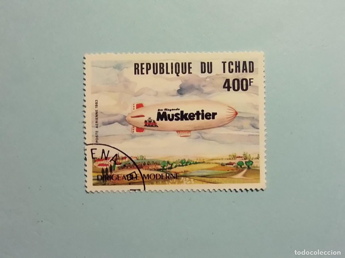 Sellos: CHAD - DIRIGIBLE - ZEPPELIN - MUSKETIER 1983. - Foto 1