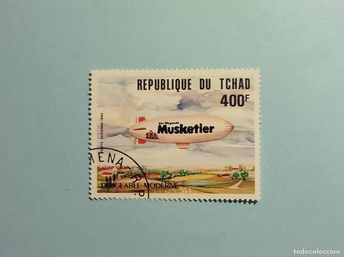 Sellos: CHAD - DIRIGIBLE - ZEPPELIN - MUSKETIER 1983. - Foto 1