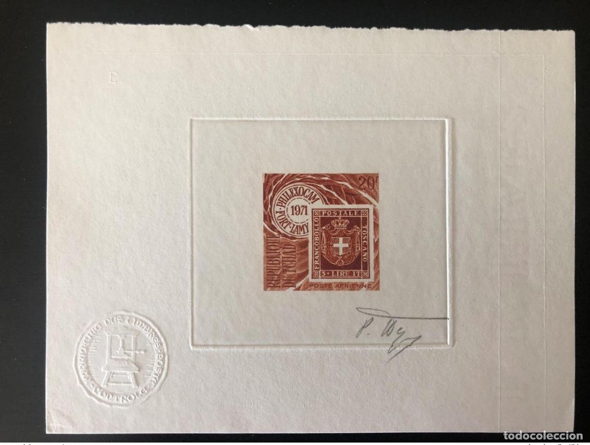 Briefmarken: Chad 1971 Mi. 343 Prueba de artista Arte a Philexocam Toscano 23