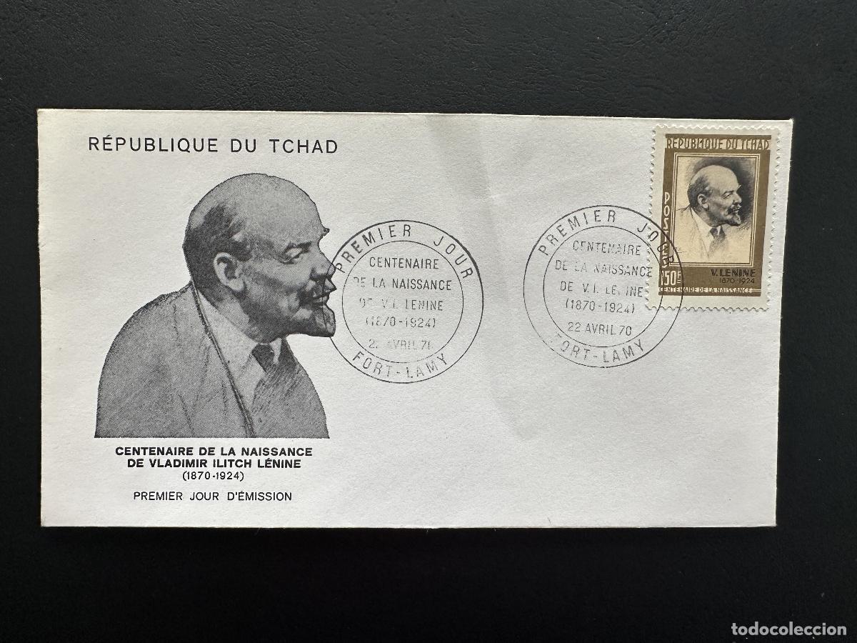 Sellos: Chad 1970 YT 223 FDC Lenin centenario nacimiento Fort-Lamy pol&iacute;tica