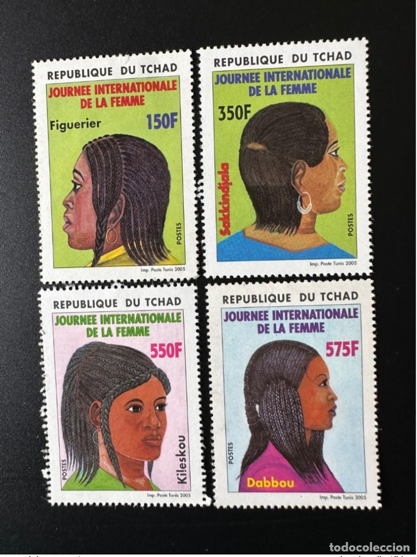 Sellos: Chad 2005 Mi. 2506 - 2509 D&iacute;a Internacional de la Mujer Peluquer&iacute;a femenina