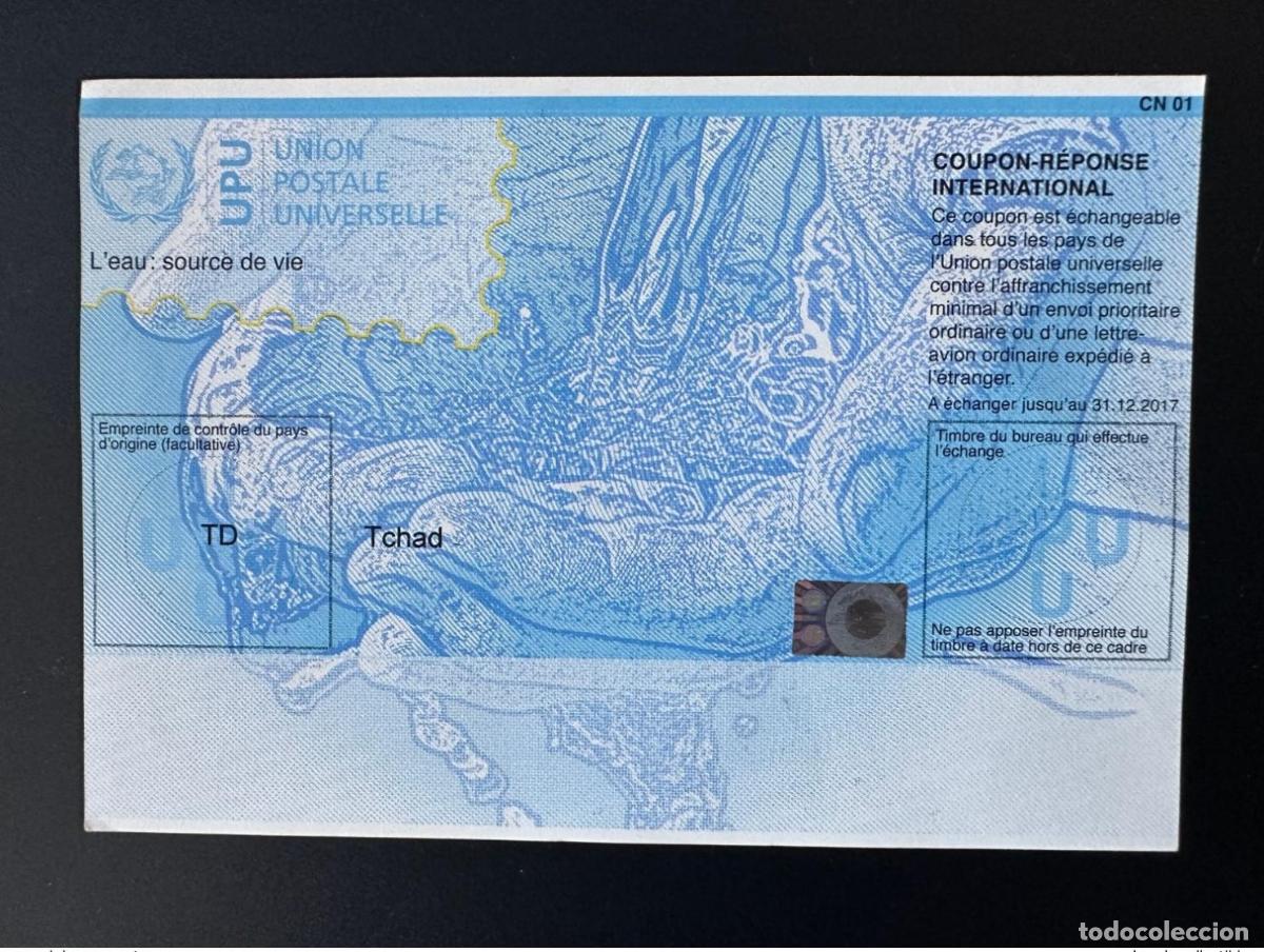 Sellos: Chad UPU El agua fuente de vida COUPON-REPONSE INTERNATIONAL IRC IAS CRI