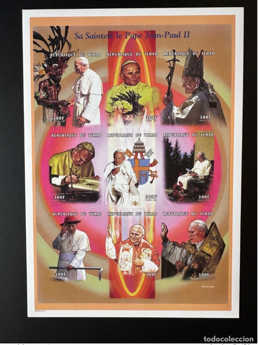 Sellos: Chad 1998 mayo de 1797 - 1805 ND IMPERF M/S Kleinbogen Pape Juan Pablo II Papa
