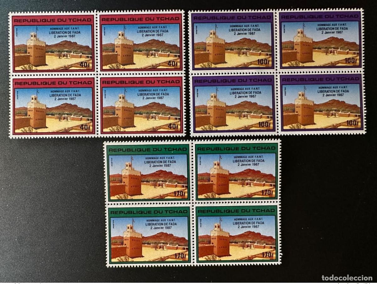 Sellos: Chad 1987/1988 Mi. 1155 - 1158 Homenaje a la FANT Liberaci&oacute;n de Fada bloques 4