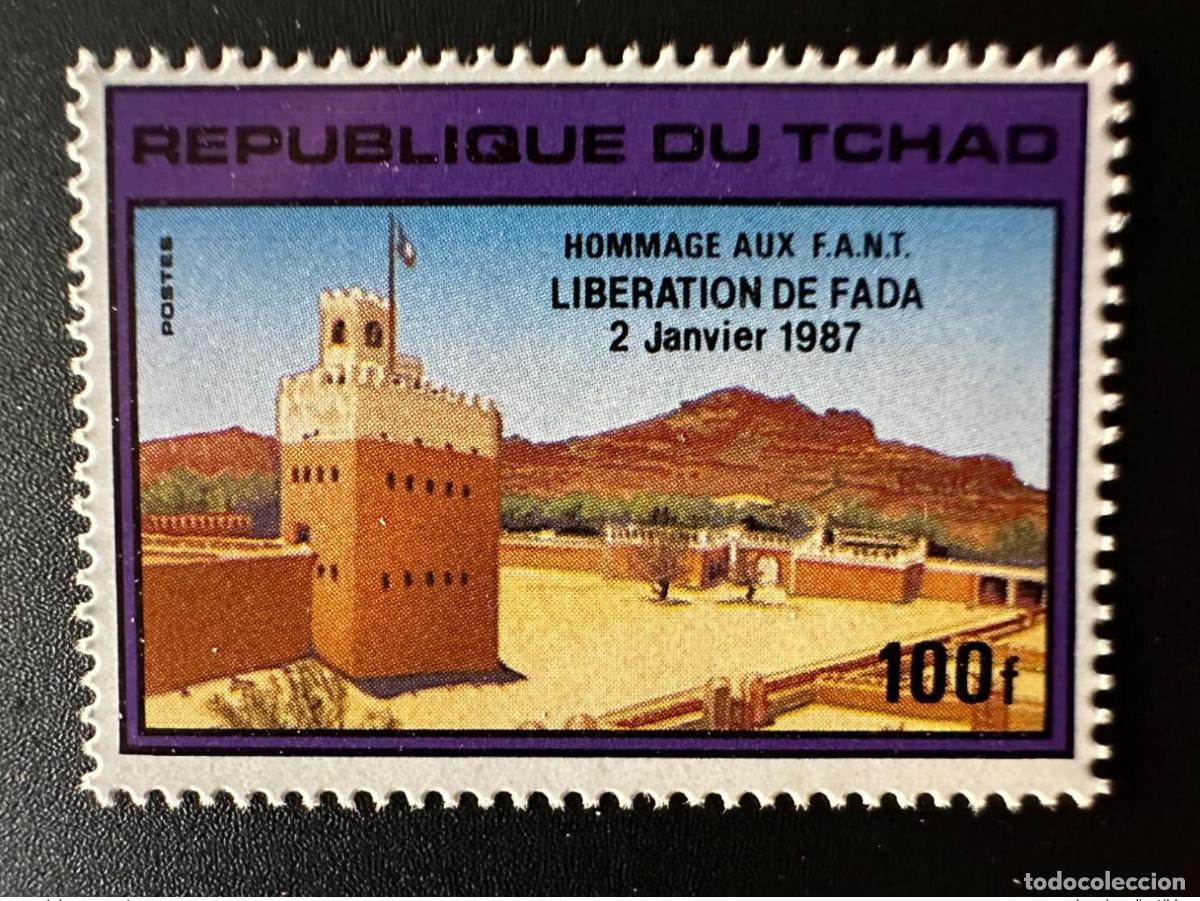 Sellos: Chad 1987/1988 Mi. 1156 Homenaje a la FANT: Liberaci&oacute;n de Fada 2 enero 100F