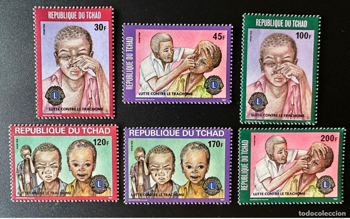 Sellos: Chad 1987 Mi. 1160 - 1165 Lucha contra el tracoma | Lions International