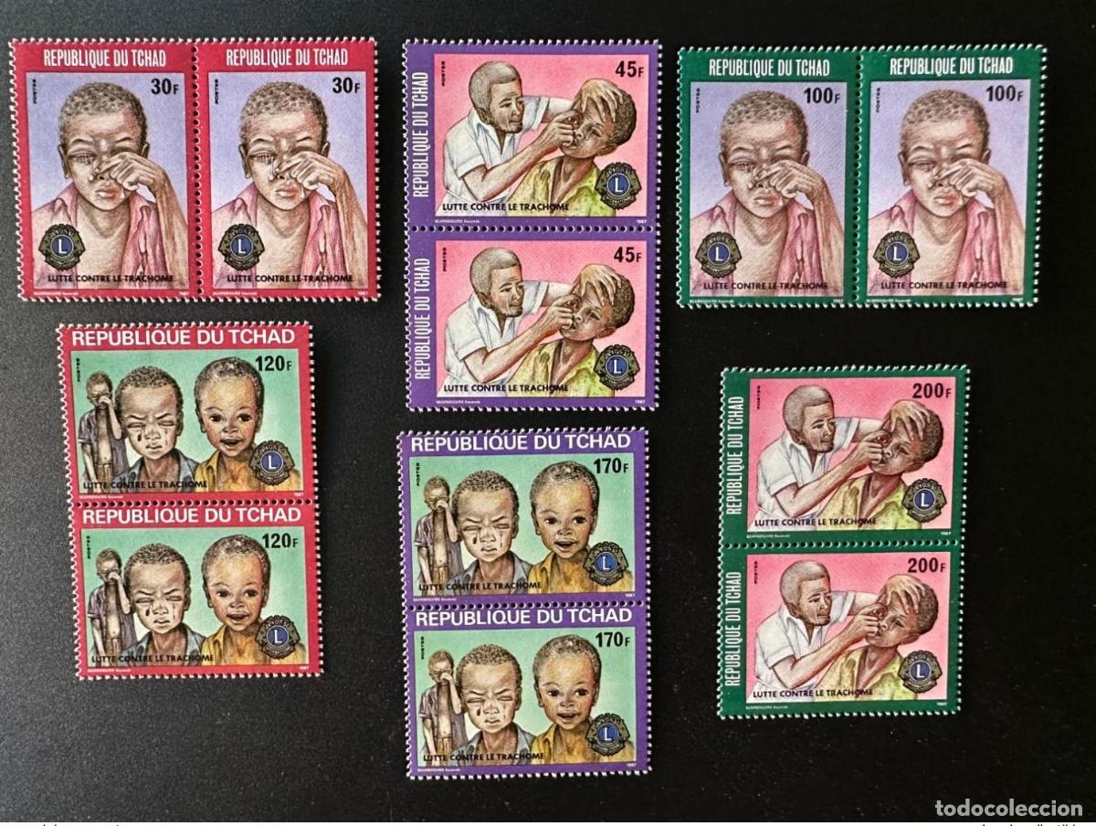 Sellos: Chad 1987 Mi. 1160 - 1165 Lucha contra el tracoma Lions International pareja