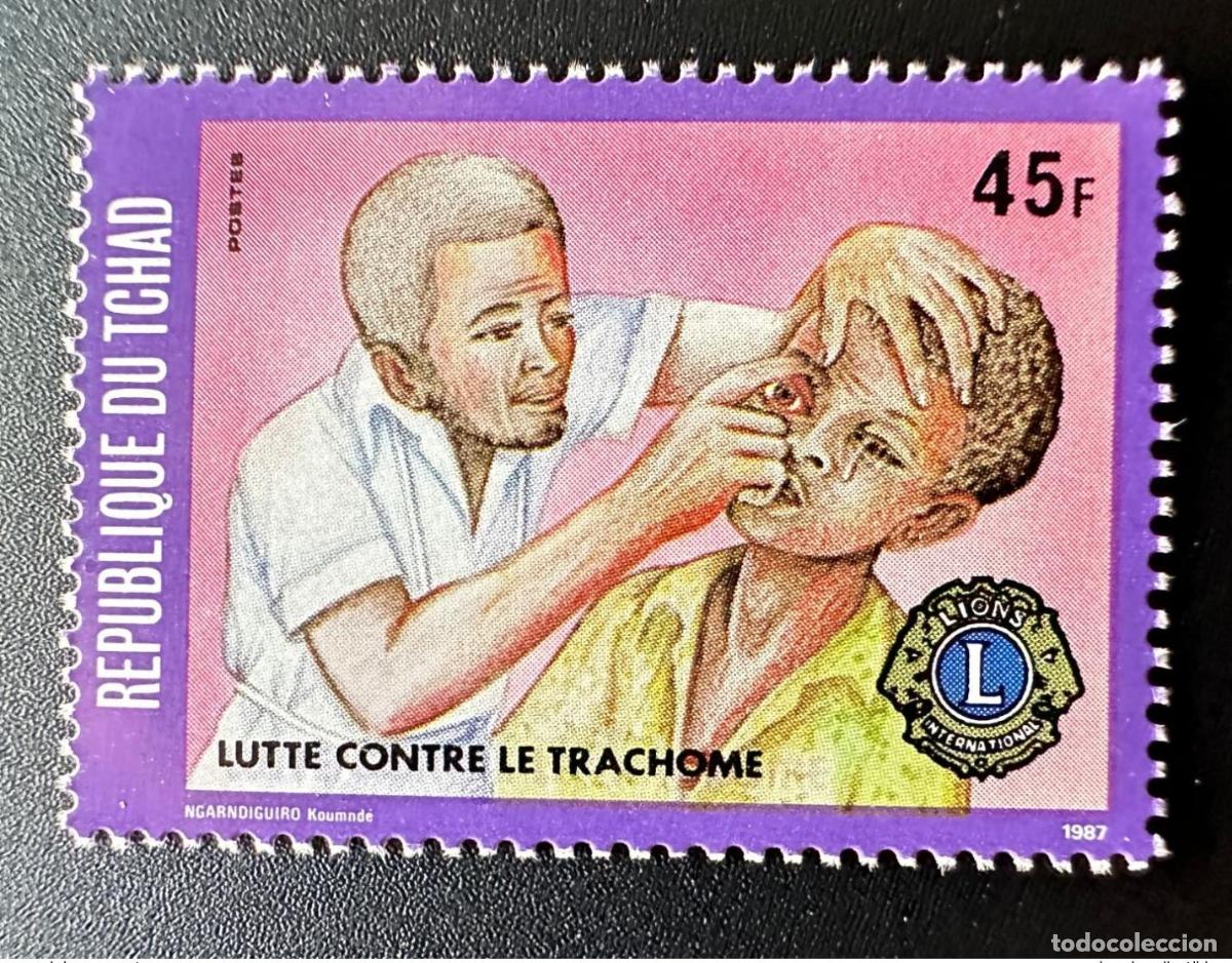 Sellos: Chad Tschad 1987 Mi. 1161 Lucha contra el tracoma Lions International 45F