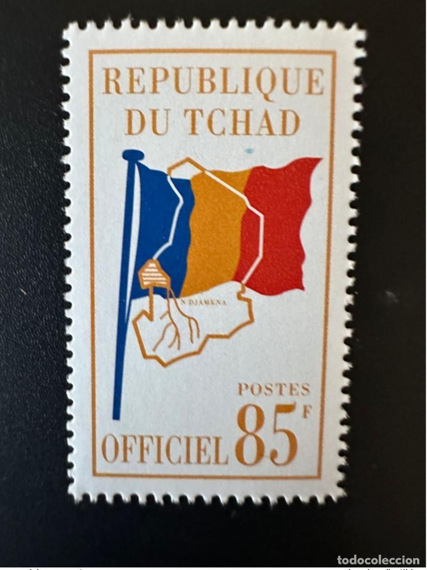 Francobolli: Chad 1999 Mi.? 85F Dienstmarke Official Service Drapeau bandera de Yamena
