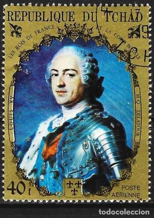 Sellos: Chad 1971 - Mi 366A - YT Pa 92A - El rey franc&eacute;s Luis XV ( A&eacute;reo )