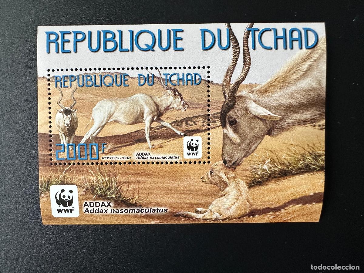 Sellos: Chad 2012 Mi. Bl. 465 WWF Fauna Addax Panda