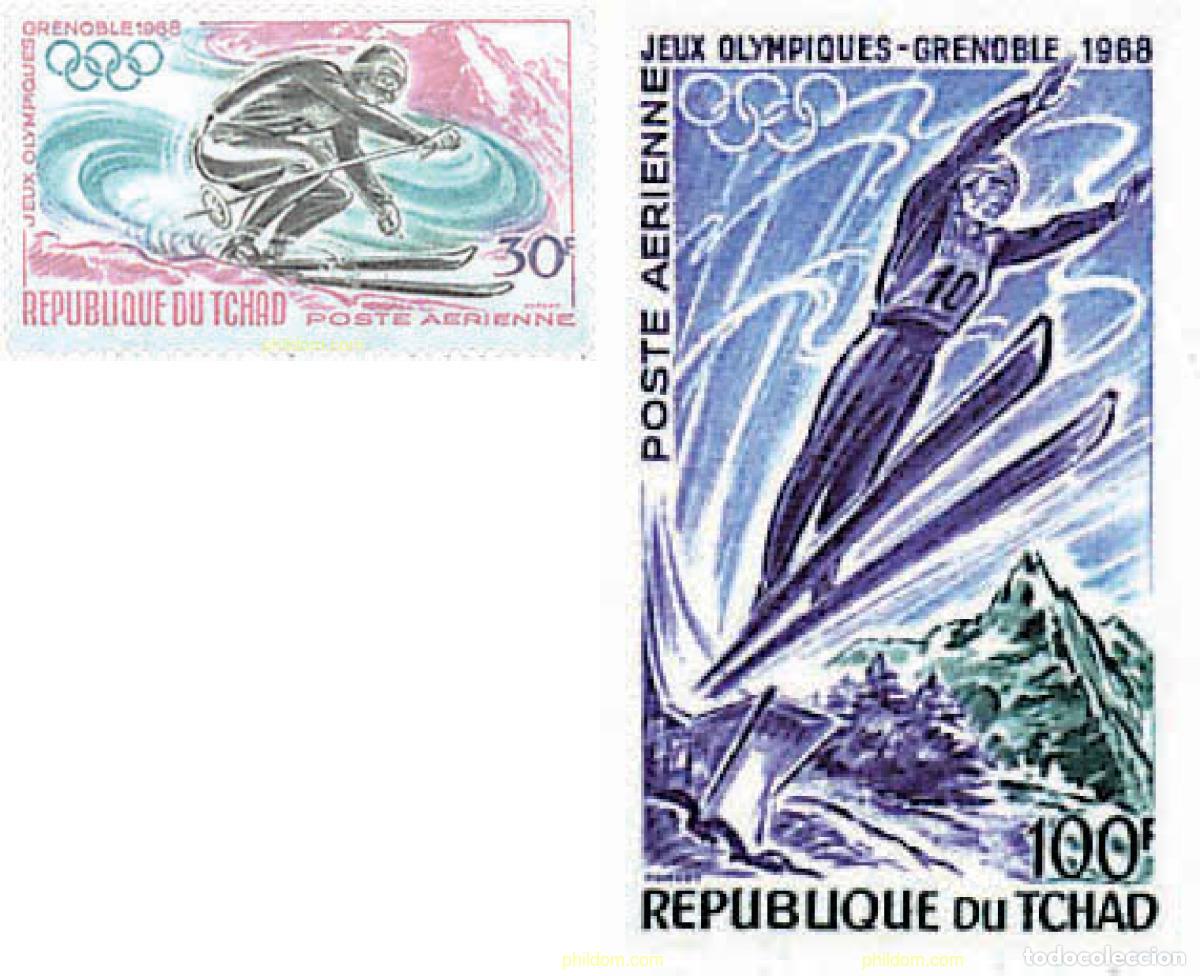 Sellos: 72119 MNH CHAD 1968 10 JUEGOS OLIMPICOS INVIERNO GRENOBLE 1968