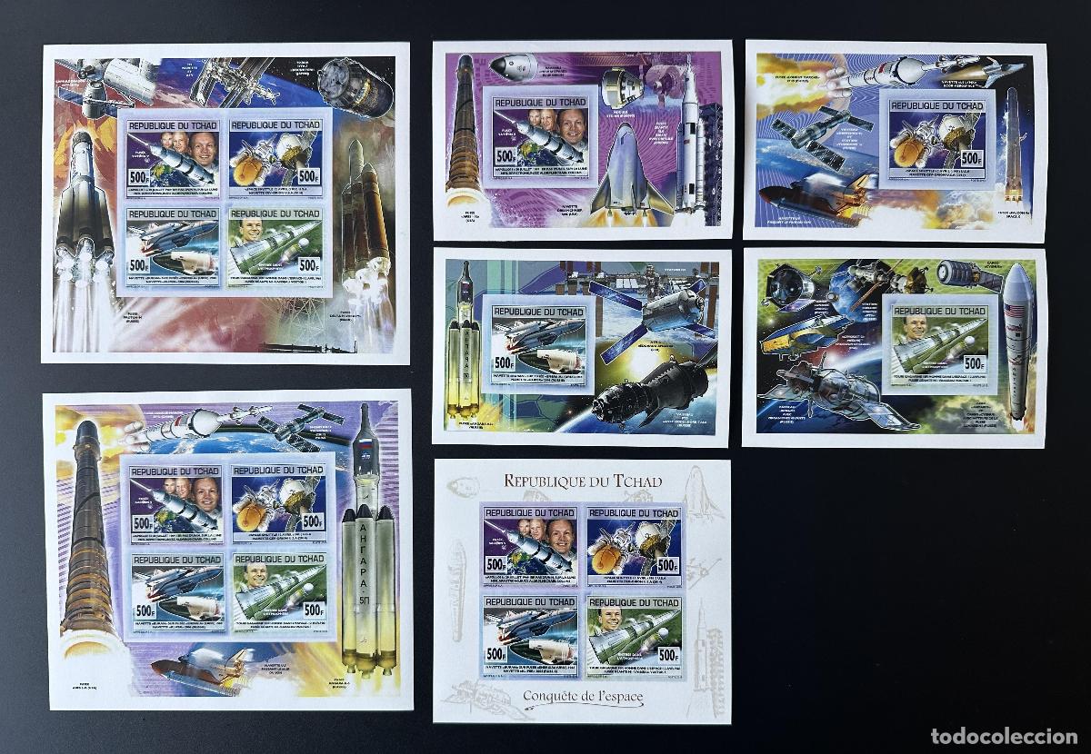 Briefmarken: Chad 2013 Mi. 2660 - 2663 Bl. 528 531 ND Space Conquest Raumfahrt