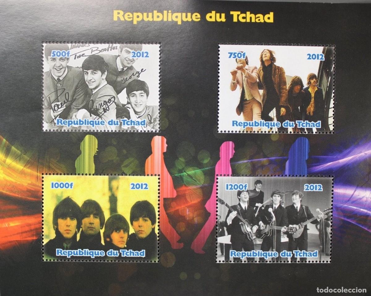 Sellos: TCHAD CHAD 2012 SHEET MNH THE BEATLES CANTANTES MUSICA SINGERS MUSIC