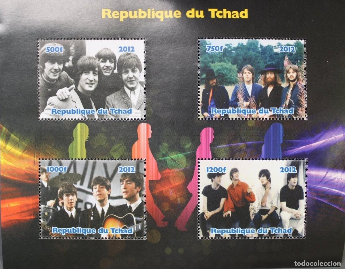 Sellos: TCHAD CHAD 2012 SHEET MNH THE BEATLES CANTANTES MUSICA SINGERS MUSIC
