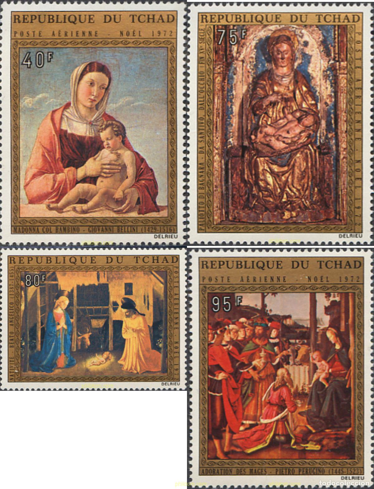 Sellos: 80431 MNH CHAD 1972 NAVIDAD. PINTURA MURAL DE LA IGLESIA DE AGRASINATI