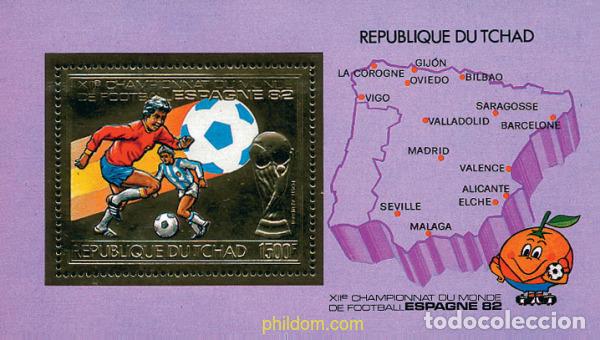Timbres: 133515 MNH CHAD 1982 COPA DEL MUNDO DE FUTBOL. ESPA&Ntilde;A-82