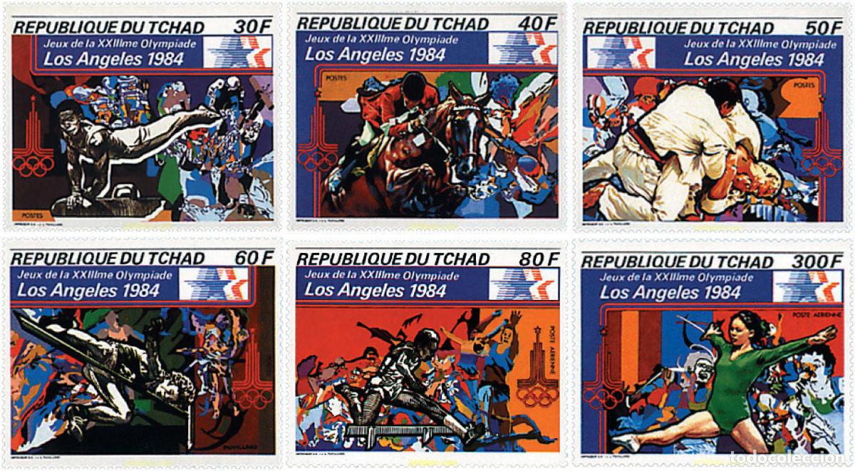 Stamps: 79347 MNH CHAD 1982 23 JUEGOS OLIMPICOS VERANO LOS ANGELES 1984