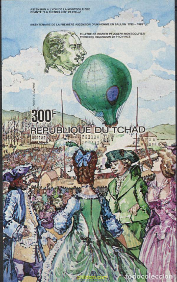 Sellos: 118957 MNH CHAD 1983 200 ANIVERSARIO DE LA PRIMERA ASCENSION EN GLOBO