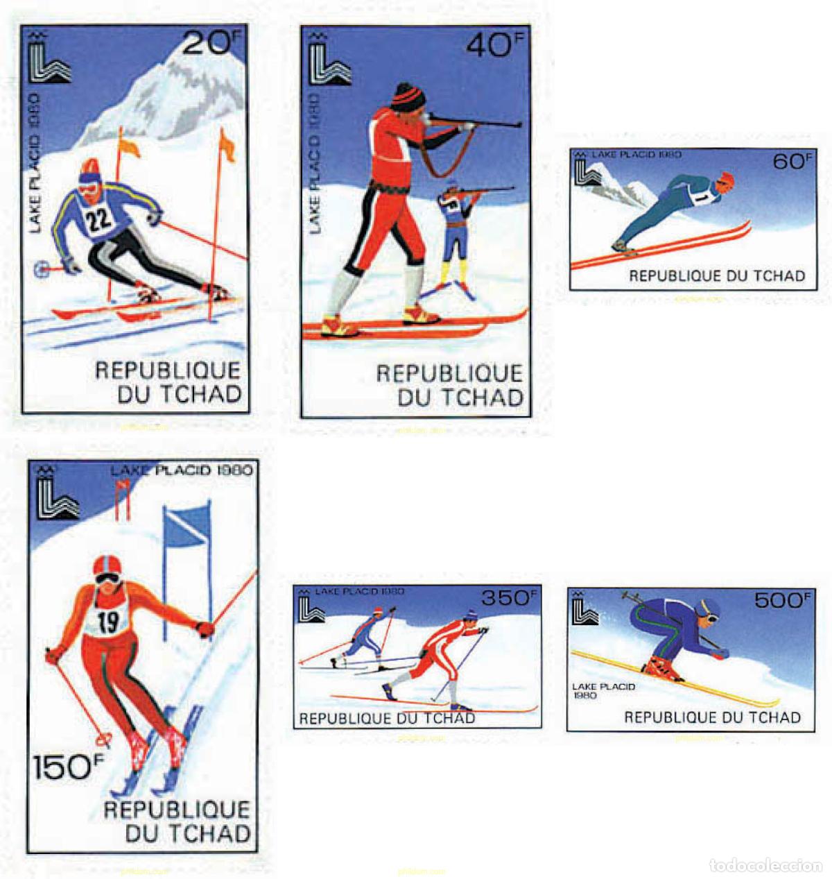 Sellos: 72118 MNH CHAD 1979 13 JUEGOS OLIMPICOS INVIERNO LAKE PLACID 1980