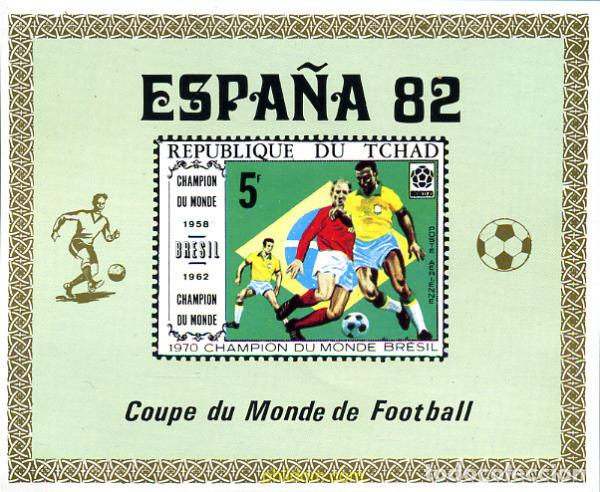 Sellos: 272190 MNH CHAD 1982 COPA DEL MUNDO DE FUTBOL. ESPA&Ntilde;A-82