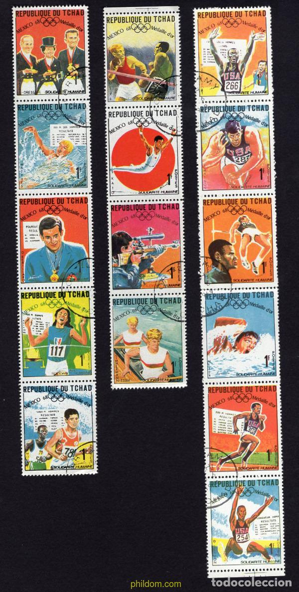Sellos: 671006 USED CHAD 1969 19 JUEGOS OLIMPICOS VERANO MEXICO 1968