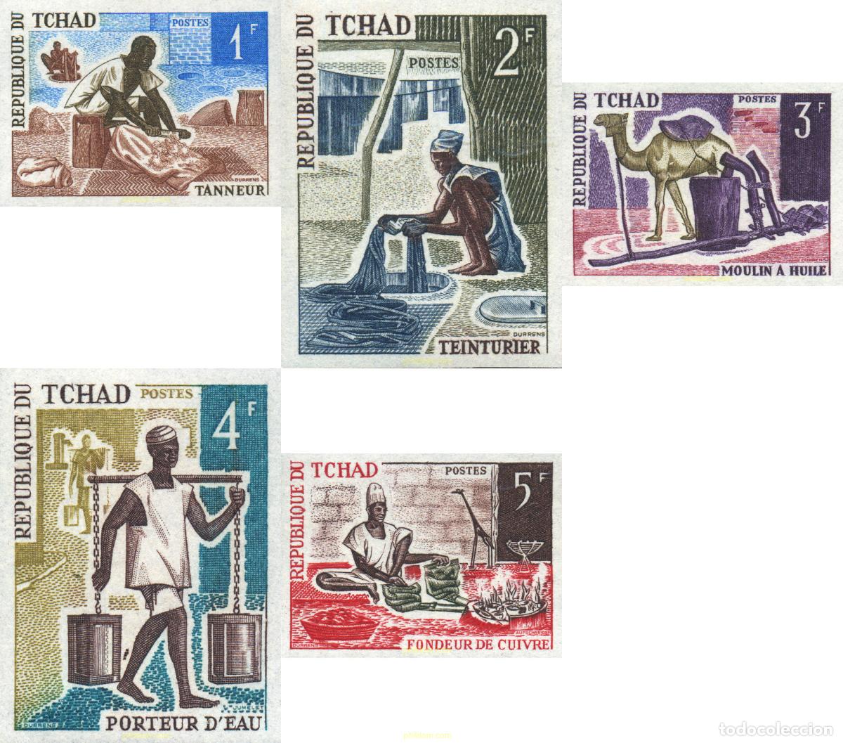 Selos: 194140 MNH CHAD 1970 OFICIOS ARTESANALES