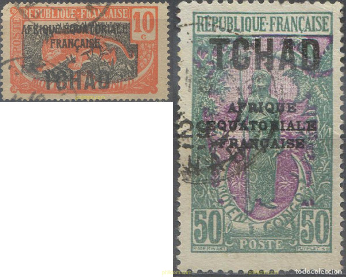Sellos: 659698 USED CHAD 1925 SERIE BASICA