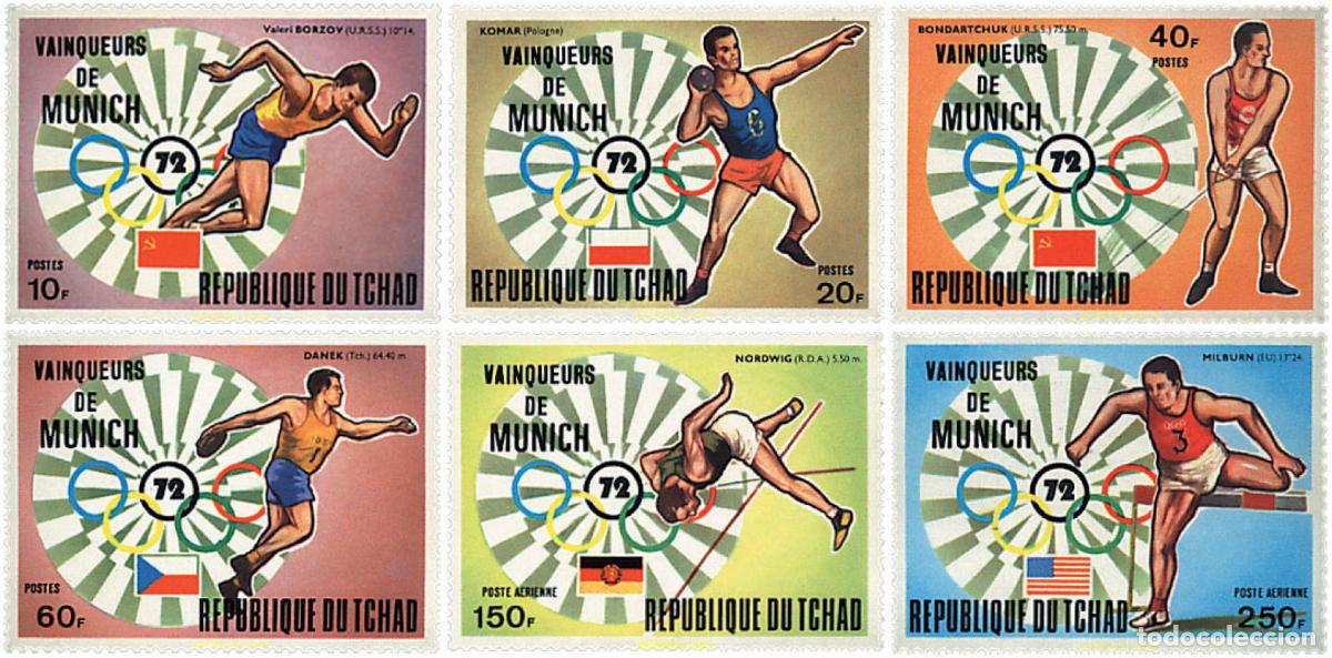 Sellos: 68280 MNH CHAD 1972 20 JUEGOS OLIMPICOS VERANO MUNICH 1972