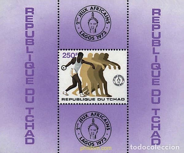 Sellos: 54435 MNH CHAD 1973 2 JUEGOS DEPORTIVOS AFRICANOS EN LAGOS.