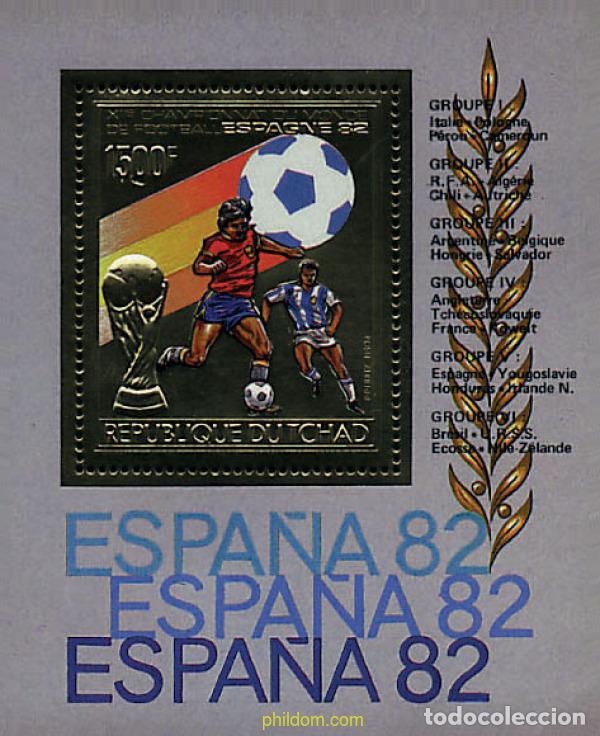 Stamps: 79352 MNH CHAD 1982 COPA DEL MUNDO DE FUTBOL. ESPA&Ntilde;A-82