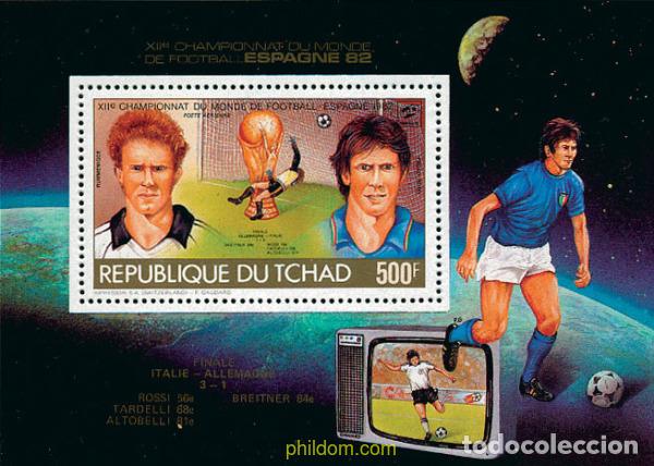 Sellos: 54440 MNH CHAD 1982 COPA DEL MUNDO DE FUTBOL. ESPA&Ntilde;A-82