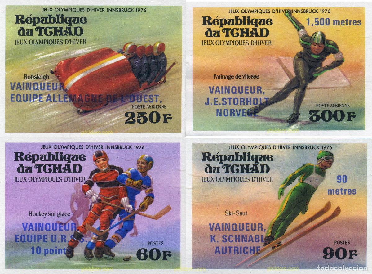 Sellos: 16032 MNH CHAD 1976 MEDALLAS DE LOS 12 JUEGOS OLIMPICOS DE INVIERNO. INNSBRUCK 1976