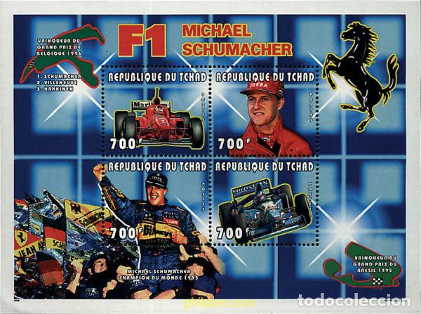 Francobolli: 11177 MNH CHAD 1996 MICHAEL SCHUMACHER, CAMPEON DEL MUNDO DE FORMULA 1