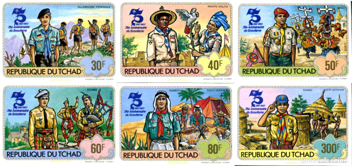Sellos: 19761 MNH CHAD 1982 75 ANIVERSARIO DEL ESCULTISMO