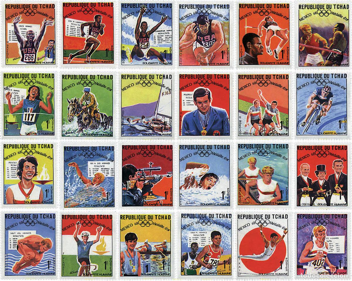 Sellos: 29810 MNH CHAD 1969 19 JUEGOS OLIMPICOS VERANO MEXICO 1968