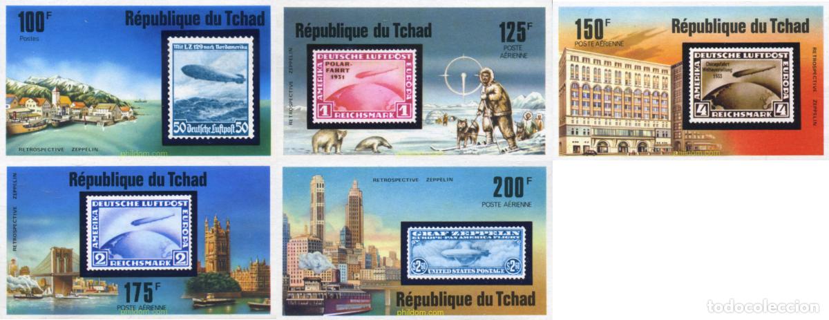 Sellos: 194213 MNH CHAD 1977 75 ANIVERSARIO DEL ZEPPELIN