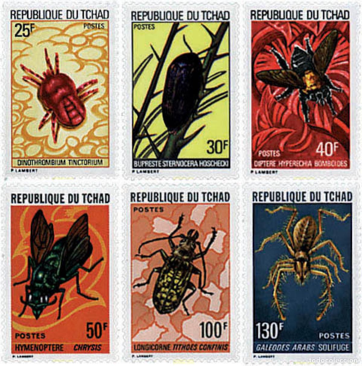 Sellos: 29338 MNH CHAD 1974 INSECTOS